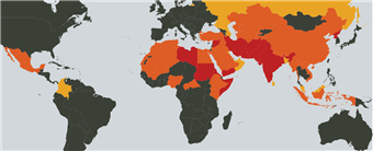 World map for PFTPC